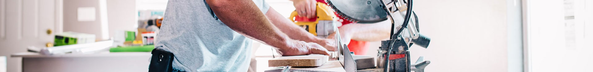 contractor with saw